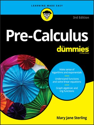 cover image of Pre-Calculus For Dummies